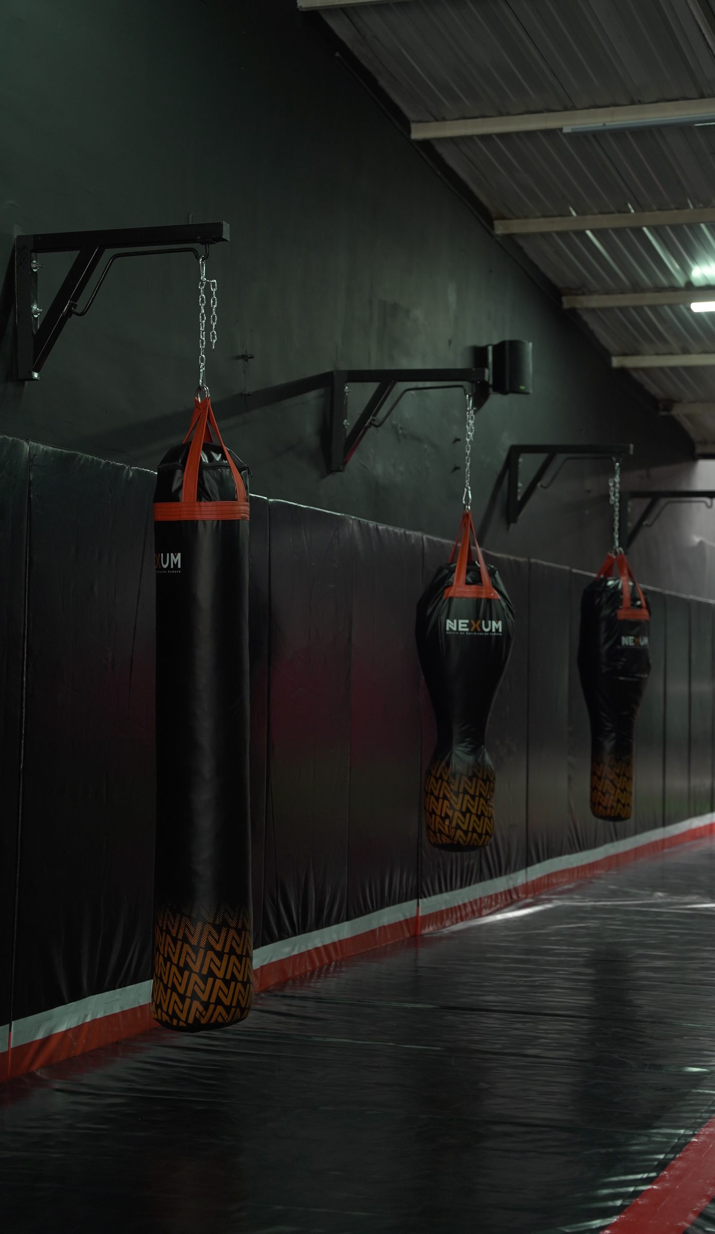 Sacos de boxeo NEXUM en el centro de entrenamiento